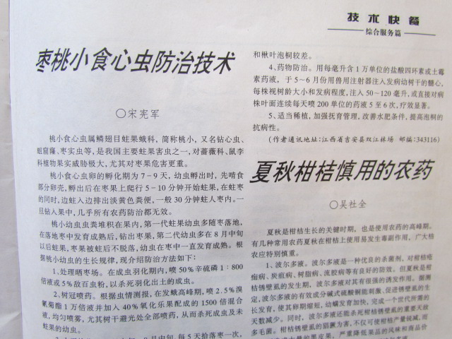 1996年中国林业上发表
